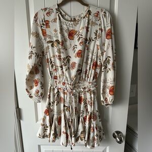 Entro Autumn Floral Dress with Long Sleeves